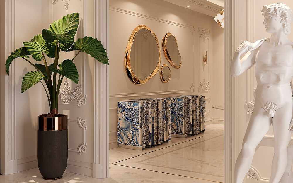 A Glamorous Entryway For A Deluxe Penthouse