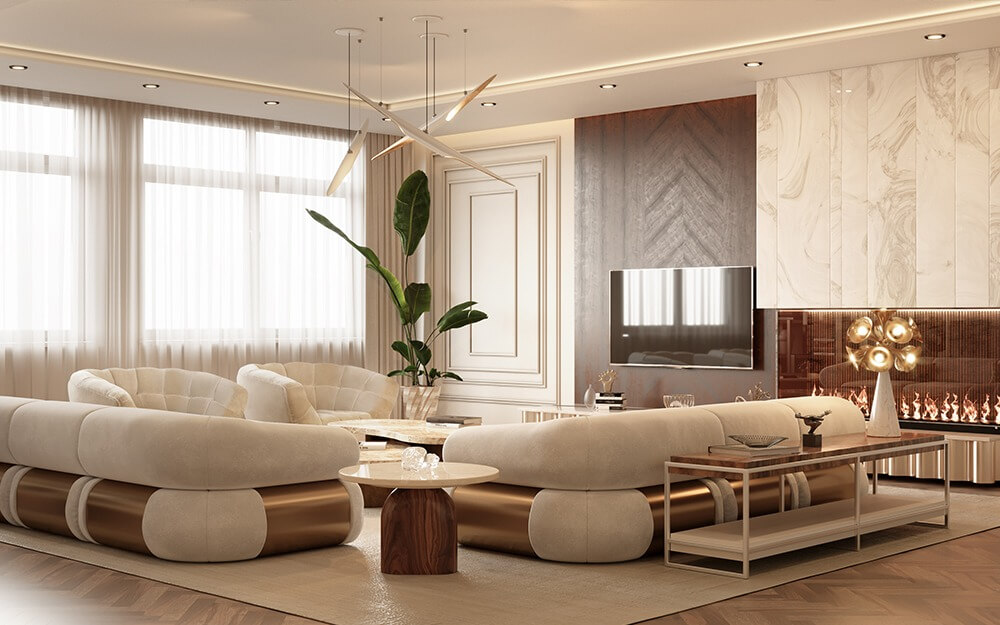 An Exceptional Contemporary Modern Living Room Project